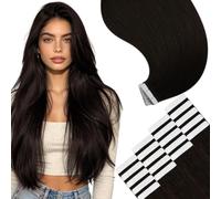 YoungSee Tape in Hair Extensions Dark Brown, Invisible Tape on Real Extensions Human Hair Brown, Silky Straight Hair Tape-in, 20In 20pcs 50g