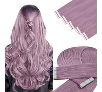 YoungSee Tape in Hair Extensions Human Hair Purple Hair Extensions Tape in Lavender Tape Remy Hair Extension Human Hair 14In 25g 10pcs