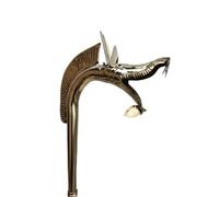 YOUNGSMITH 18 Gauge Brass Medieval Brass Carnyx of Tintignac Celtic Deskford War Horn Fully Playable Gold, Brass Polish, 6 feet