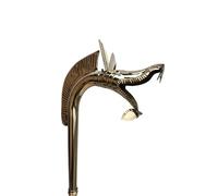 YOUNGSMITH METAL WORK Youngsmith18 Gauge Medieval Brass Carnyx of Tintignac Celtic Deskford War Horn Fully Playable Gold 6 feet