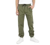 YoungSoul Boys Cargo Trousers Elasticated Waist Kids School Joggers Pants with Multi Pockets Army Green 10-11 Years