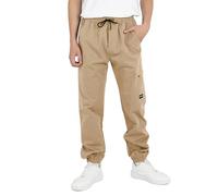 YoungSoul Boys Cargo Trousers Elasticated Waist Kids School Joggers Pants with Multi Pockets Khaki 6-7 Years