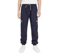 YoungSoul Boys Waterproof Cargo Trousers Elasticated Waist Kids School Trousers Hiking Outdoor Joggers Dark Blue 8-9 Years