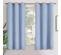 YoungsTex Baby Blue Room Darkening Curtains 63 Inch Long for Kids Bedroom - Grommet Thermal Insulated Blackout Window Drapes Privacy for Boy Nursery, 2 Panels, 42 x 63 Inch