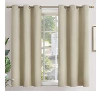 YoungsTex Blackout Curtains 54 Inches Length for Bedroom - Thermal Insulated with Grommet Room Darkening Curtain Drapes for Living Room, 2 Panels, 42 x 54 Inch, Beige