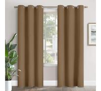 YoungsTex Blackout Curtains for Bedroom - Thermal Insulated with Grommet Top Room Darkening Window Curtains for Living Room, 2 Panels, Taupe, 42 x 84 Inch