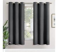 YoungsTex Dark Grey Blackout Curtains 72 Inches Long for Bedroom - Room Darkening Drapes with Grommet for Living Room Dining Privacy Thermal Insulated Curtain, 2 Panels, 42 x 72 Inch