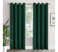 YoungsTex Emerald Green Blackout Curtains 90 Inches Length for Living Room - Thermal Insulated Drapes with Grommet Room Darkening for Bedroom Dining Privacy, 2 Panels, 52 x 90 Inch