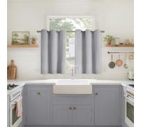 YoungsTex Small Blackout Curtains for Kitchen, 36 inches long, half curtains with eyelets, thermal insulated, blackout, privacy, for cafe, bathroom, window, 2 panels, 34 x 36 inches