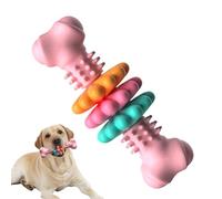 Youngwier Dog Chew Toy Bone, Natural Rubber Care Chewing Cleaning Stick, Bell Chewing Playing Training Toys, Dog Toys for Aggressive Chewers Large Breed, for Pet Puppy Dog Cat