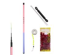 Youngwier Extendable Fishing Rod, Small Travel Shrimp Rod, Non-Slip Fishing Pole for Beginners, Travel, Camping, Kayak, Surf, Coast, Backpacking, Lake, River, Boat, Fishing Equipment