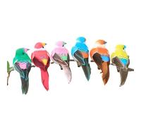 Youngwier Foam Birds For Decoration | Simulated Feather Bird Set | Small Colorful Feather Decorative Birds Crafts Gardening Helper