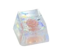 Youngwier Resin Keyboard Keycaps, Resin Camellia Sa Profile Keycap, Shine Through Translucent, Replacement, Sa Profile, Esc Keycap for Mechanical Keyboard Eternal Flower Eternal Flower