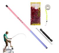 Youngwier Telescopic Fishing Rod - Small Travel Shrimp Rod, Non-Slip Fishing Pole for Beginners Travel Camping Kayak Surf Coast Backpack Fishing Lake River Boat Fishing Equipment
