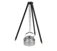 Youngwier Tripod Camping Grill,Heavy Duty Tripod Rack for Camping | Cooking Grill Supplies, Camping Campfire Tripod With Chain for Family Outings, Camping