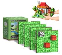 Youngyes Magnetic Building Blocks, Magnetic Toy for Kids, 4 Base Plates for Magnetic Minecraft Building Blocks, the 4 x 4 Inch, STEM Toys Gifts from