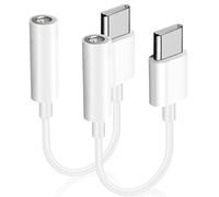 YOUNIEYO 2PCS USB C to 3.5mm Jack - Type C to 3.5mm Headphone Jack Adapterr Aux to USB C Earphone Adapter Compatible with iPhone 15 Series, HUAWEI, Xiaom, OnePlus, White