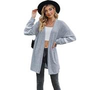 YOUNIFIZ Womens Oversized Cardigans Soft Knit Long Sleeve Cable Loose Open Front Knit Sweater Cardigan Light Blue