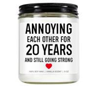 Younift Funny Scented Candle, 20th Anniversary, Gifts for Couple, Wife, Husband, 20 Year Anniversary, Gifts for Him, Her, Men, Women, Friends, Parents - 20th Wedding Anniv. Decorations - 9 oz