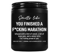Younift Funny Scented Candle, Gifts for Runners Female, Male, Half Marathon Essentials - Christmas, Marathon Runner Gifts for Women, Men - Running Presents - 9 oz