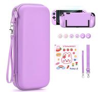 Younik Switch 2 Case Compatible with NS Switch 2 (2025), 15 in 1 Switch 2 Accessories Kit Include Switch 2 Carrying Case with 19 Game Card Slots, Protective Case for Switch 2 Console & J-Con (Purple)