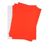 younikat 25 Labelling Labels in Bright Red, DIN A4 Large, Neon Paper Labels for Labelling and Sticking, Versatile Universal Stickers, dv_1014