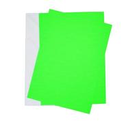younikat 50 Labels in Neon Green, DIN A5 Large, Neon Paper Labels for Labelling and Sticking, Versatile Universal Stickers, dv_1017