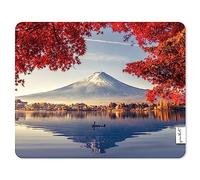younikat Mouse Mat Japan I 24 x 19 cm Mouse Mat in Standard Size I Mount Fuji Volcano Motif in Spring I Quality Print on Cellular Rubber I Non-Slip Waterproof and Wipe Clean I dv1241