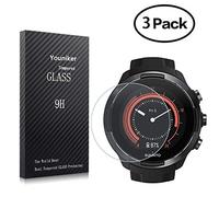 Youniker 3 Pack Compatible with Suunto 9 Baro Screen Protector Tempered Glass For Suunto 9 Baro Smart Watch Screen Protectors Foils Glass 9H 0.3MM Anti-Scratch No Bubble