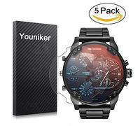 Youniker 5 Pack Diesel Screen Protector, Diesel Screen Protector Foils for Diesel Men's DZ7395 Mr Daddy Watch Crystal Clear HD, Anti-Scratch, Anti-Fingerprint,Bubble Free Film