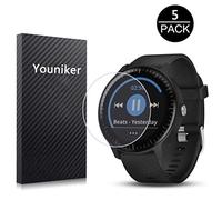 Youniker 5 Pack for Garmin Vivoactive 3 Music Screen Protector Film for Garmin Vivoactive 3 Music Smartwatch Screen Protector Foils Crystal Clear HD Anti-Scratch Anti-Fingerprint