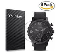 Youniker 5 Pack Fossil JR1354 Nate Watch Screen Protector, Anti-Scratch, Anti-Fingerprint, Bubble Free Film