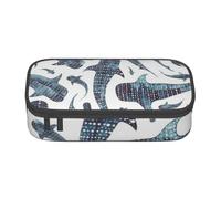 YounPrenG Pencil Case,Big Capacity Printed Pencil Pouch Pen Bag Pencil Holder for Office School, Whale Shark