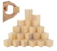 YOUNTHYE 100PCS Wooden Cubes, 3x3x3cm Square Wooden Blocks Small Wood Blocks Natural Unfinished Pine Craft Cubes for DIY, Painting, Numbers, Stamps, Decoration