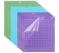 YOUNTHYE 12”X12”Cutting Mats for Cricut, 12Pcs Standard Grip, Light Grip, Strong Grip Mat for Cricut Maker/Explore Air 2/Air/One, Non-Slip & Adhesive Cricket Cut Mat