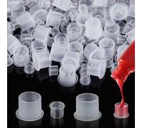 YOUNTHYE 1500Pcs Tattoo Ink Cups, 1000 Small 500 Large Ink Caps Tattoo 11mm & 20mm, Disposable Ink Caps Cups Plastic Tattoo Pigment Cups for Tattoo Ink and Pigment