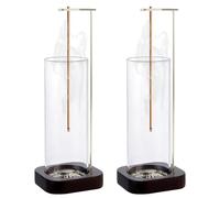 YOUNTHYE 2 Pack Incense Holder, Incense Stick Holder with Glass Ash Catcher, Upside Down Incense Burner Holder Modern Design for Meditation Yoga Spa Home Relaxation