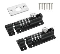 YOUNTHYE 2PCS Combination Locking Bolt, 120mm Zinc Alloy Combination Bolt Lock 4 Digit Combination Gate Locks for Wooden Gates, Sliding Lockable Gate Lock for Shed, Fence, Garage