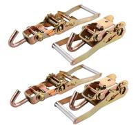 YOUNTHYE 4Pack Ratchet Tie Down Buckles for 2 inch Tie-Down Ratchet Straps, with Single J Hook for 2" Webbing, Breaking Strength 2500kg/5,500lbs