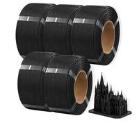 YOUNTHYE PETG Filament 1.75 mm Matte Black, 5 kg Refill without Spool, High Speed 3D Printer Filament +/-0.02 mm