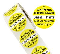 YOUOK Choking Warning Labels,1.5 inch Warning Choking Hazard Small Parts Not for Children Under 3 Years Stickers Adhesive Labels for Packing Shipping(500 Pcs)
