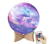 YouOKLight Moon lamp, 16 Colors LED Star Light Kids Night Light Galaxy Lamp with Stand, Remote, Touch Control and USB Rechargeable, 3D Night Lamp for Baby Kids Lover Birthday Party Gifts (5.9 Inch)…