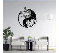 YOUOUSI Celestial Bodies, Sky, Day and Night, yin and yang, Clouds, Sun and Moon, wall Stickers, Living Room, Game Room Art Decals.