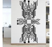 YOUOUSI Computer, IT, Software, Science, Wall Stickers, Circuit Board Technology, Wall Stickers, Office, Game Players, Game Room, Home Decoration