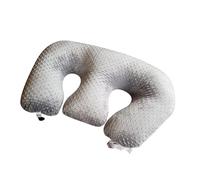 YOUOUYEN Multifunctional twin nursing pillow, maternity nursing pillow, machine washable cotton twin support pillow, anti-spill milk, anti-vomiting cushion (Grey)