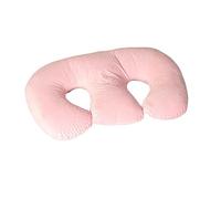 YOUOUYEN Multifunctional twin nursing pillow, maternity nursing pillow, machine washable cotton twin support pillow, anti-spill milk, anti-vomiting cushion (Pink)