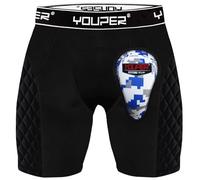 Youper Youth Elite Compression Padded Sliding Shorts w/Cup Pocket for Baseball, Football