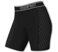 Youper Youth Girls Classic Compression Softball Sliding Shorts, Padded Softball Sliders, Black/White, Small