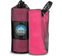 Youphoria Sport Microfiber Travel Towel and Sports Towels Gray/Pink 32" x 72"