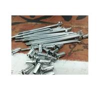 YOUPINSENSEN 8G Heavy Duty Spokes 4.0mm - 40pcs Lot, 105-190mm Lengths, 45# Steel Silver with Nipples for E-foybicycle Motorcycle Cargo Bike Wheel Build(130mm)